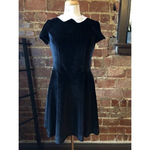 Hot Topic Wednesday Addams Black Velvet Dress